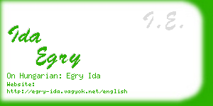 ida egry business card